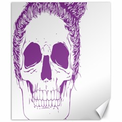 Purple Skull Bun Up Canvas 8  X 10  (unframed) by vividaudacity