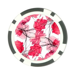 Floral Print Swirls Decorative Design Poker Chip