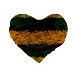 Tribal Floral Pattern 16  Premium Flano Heart Shape Cushion  Front