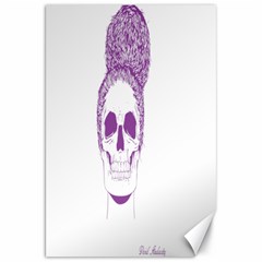 Purple Skull Bun Up Canvas 20  X 30  (unframed) by vividaudacity