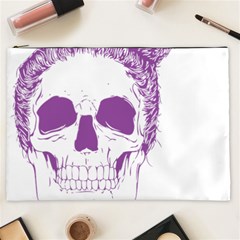 Purple Skull Bun Up Cosmetic Bag (xxl)