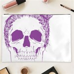 Purple Skull Bun Up Cosmetic Bag (XXL) Front