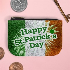 Happy St  Patricks Day Grunge Style Design Coin Change Purse