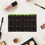 Tribal Dark Geometric Pattern03 Cosmetic Bag (XS) Back