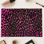 Hot Pink Leopard Print  Cosmetic Bag (XXL) Front
