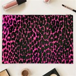 Hot Pink Leopard Print  Cosmetic Bag (XXL) Back
