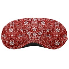Flowers Pattern Collage In Coral An White Colors Sleeping Mask by dflcprints