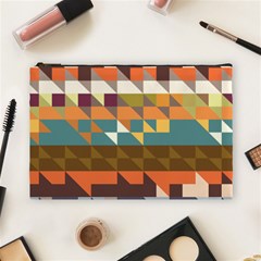 Shapes In Retro Colors Cosmetic Bag (large)
