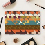 Shapes in retro colors Cosmetic Bag (Large) Back