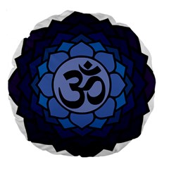 Ohm Lotus 01 18  Premium Round Cushion 