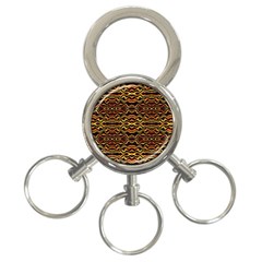 Tribal Art Abstract Pattern 3-ring Key Chain by dflcprints
