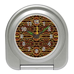 Tribal Art Abstract Pattern Desk Alarm Clock by dflcprints