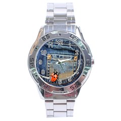 Blue Jean Lady Bug Stainless Steel Watch by TheWowFactor