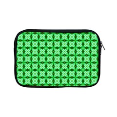 Green Abstract Tile Pattern Apple Ipad Mini Zippered Sleeve by GardenOfOphir
