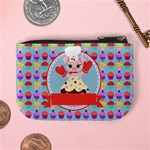 Cupcake with Cute Pig Chef Coin Change Purse Back