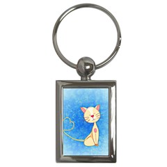 Cute Cat Key Chain (rectangle) by Colorfulart23