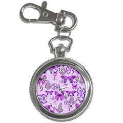 Purple Awareness Butterflies Key Chain Watch by FunWithFibro
