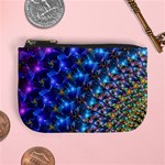 Blue Sunrise Fractal Mini Coin Purse Front