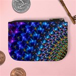 Blue Sunrise Fractal Mini Coin Purse Back
