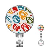 Colorful paint stokes Stainless Steel Nurses Watch Front