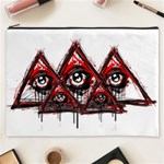 Red White pyramids Cosmetic Bag (XXXL) Front
