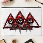 Red White pyramids Cosmetic Bag (XXXL) Back