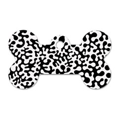 Black And White Blots Dog Tag Bone (one Sided) by KirstenStar