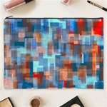 Blue orange watercolors Cosmetic Bag (XXXL) Front