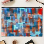 Blue orange watercolors Cosmetic Bag (XXXL) Back