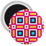 Cute Pretty Elegant Pattern 3  Magnets Front