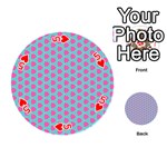 Cute Pretty Elegant Pattern Playing Cards 54 (Round)  Front - Heart5