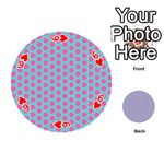 Cute Pretty Elegant Pattern Playing Cards 54 (Round)  Front - Heart6