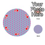 Cute Pretty Elegant Pattern Playing Cards 54 (Round)  Front - Heart9