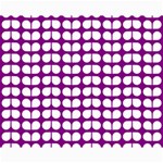 Purple And White Leaf Pattern Collage 8  x 10  10 x8  Print - 2