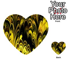 Fractal Marbled 15 Multi-purpose Cards (heart) 