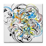 Abstract Fun Design Tile Coasters Front