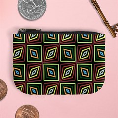 Rhombus Flowers Pattern Mini Coin Purse