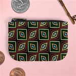 Rhombus flowers pattern Mini Coin Purse Front