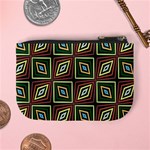 Rhombus flowers pattern Mini Coin Purse Back