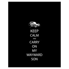 Keep Calm And Carry On My Wayward Son Drawstring Bag (small)