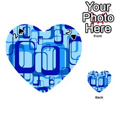 Retro Pattern 1971 Blue Playing Cards 54 (heart) 