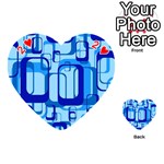 Retro Pattern 1971 Blue Playing Cards 54 (Heart)  Front - Heart2