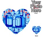 Retro Pattern 1971 Blue Playing Cards 54 (Heart)  Front - Joker2