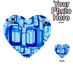 Retro Pattern 1971 Blue Playing Cards 54 (Heart)  Front - SpadeJ