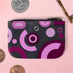 Grey Plum Abstract Pattern  Mini Coin Purses Back