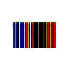 Hot Stripes Red Blue Cosmetic Bag (xs)