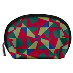 Shapes In Squares Pattern Accessory Pouch by LalyLauraFLM