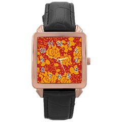 Floral Wallpaper Hot Red Rose Gold Watches by ImpressiveMoments