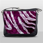 Purple Zebra Print Bling Pattern  Messenger Bags Front