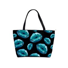 Turquoise Sassy Lips  Shoulder Handbags by OCDesignss